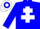 Silk - Blue, White cross of Lorraine, White and Blue hooped cap
