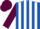 Silk - Royal Blue and White stripes, Maroon sleeves and cap