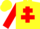 Silk - Yellow, red cross of Lorraine and sleeves