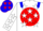 Silk - White, blue epaulets, white 'DS' on red disc, white stars on r