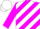 Silk - Magenta, white diagonal stripes, white cap