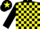 Silk - Black and Yellow check, Black sleeves, Yellow star on cap