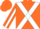 Silk - Orange, white cross belts, white stripe on sleev