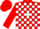 Silk - Red, White Blocks, Red 'MP' on White disc, Red Cap