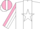 Silk - White, Pink Pig Emblem, White Star Stripe o