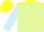 Silk - Yellow, Light Blue 'MG', Light Blue Blocks on Sleeves, Yellow Cap