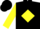 Silk - Black, yellow B R C, yellow diamond sleeves, yellow collar