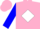 Silk - Pink, white diamond belt, blue sleeves, pink cap