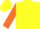 Silk - Yellow, Multi-Colored Emblem, Orange Sleeves