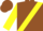 Silk - Brown, Yellow Sash, Brown and Yellow Half Sleeves