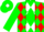Silk - Green, Red Diamonds on White Panel, White and Green Diamond, Red armlet