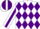 Silk - White, purple diamonds on back, purple diamond stripe on sleeve