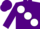 Silk - Purple, large White spots