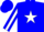 Silk - Blue, White Star, White Star Stripe on Sleeves, Blue Cap