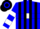 Silk - Blue, Black Stripes on White Panels, Black Stripes on White Hoop
