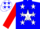 Silk - Blue, Red 'M' on White Star, Blue and White Stars on Red Sleeves, Blu