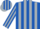 Silk - Royal Blue, Silver 'OP', Silver Stripes on Chartreuse