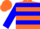 Silk - Orange, Blue 'TH', Blue Hoops on Sleeves, Orange Cap