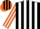 Silk - Black, Orange and White Stripes