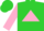 Silk - Lime Green, Pink Triangle, Lime Green 'A', Pink Bars on sleeves