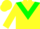 Silk - Yellow, green chevron, green shamrocks, yell