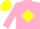 Silk - Pink, Yellow Diamond Belt, Pink Sleeves, Yellow Cap