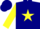 Silk - Navy Blue, Yellow Star, Yellow Sleeves