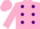 Silk - Pink, purple spots, pink cap
