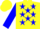 Silk - Yellow, Blue Stars and 'ET', Blue Cuffs on Sleeves, Yellow Cap