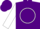 Silk - Purple, white circle, purple lazy A bar, white A R on sleeves