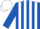 Silk - Royal Blue, White Stripes on Royal Blue Sleeves, White Cap
