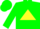 Silk - Green, Green 'DG' in Yellow Triangle, Yellow armlet