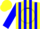 Silk - Yellow and Blue Panels, Black 'PRH' in Black Circle, Yellow and Blue Sleeves