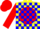 Silk - Yellow, red disc, blue blocks on red sleeves, red cap