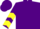 Silk - PURPLE, Yellow Circled 'JA' & Chevrons on Slvs