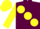 Silk - Maroon, Large yellow spots, sleeves and cap