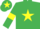 Silk - Emerald green, yellow star, armlets and star on cap