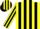 Silk - YELLOW,  Black Stripes