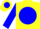 Silk - Yellow, Yellow  'PW' in Blue disc, Blue Sleeves