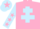 Silk - PINK, light blue cross of lorraine, light blue sleeves, pink stars, light blue cap, pink star
