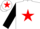 Silk - WHITE, red star, black sleeves, white cap, red star