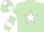 Silk - Light green, white star, hooped sleeves, quartered cap