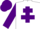 Silk - White, Purple cross of Lorraine, sleeves and cap