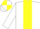 Silk - WHITE, yellow panel, quartered cap