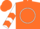 Silk - Orange, White Circle and 'FF', White Sleeves, Orange Chevrons, Oran
