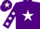 Silk - Purple, White star, Purple sleeves, White spots, Purple cap, White star