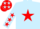 Silk - Light blue, red star, red stars on sleeves, red stars on