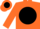 Silk - Fluorescent Orange, Black disc, Orang