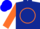 Silk - Dark Blue, Orange Circle and 'SS', Orange Sleeves, Blue Cap