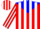 Silk - Red white & blue, blue yoke, red & white stripes